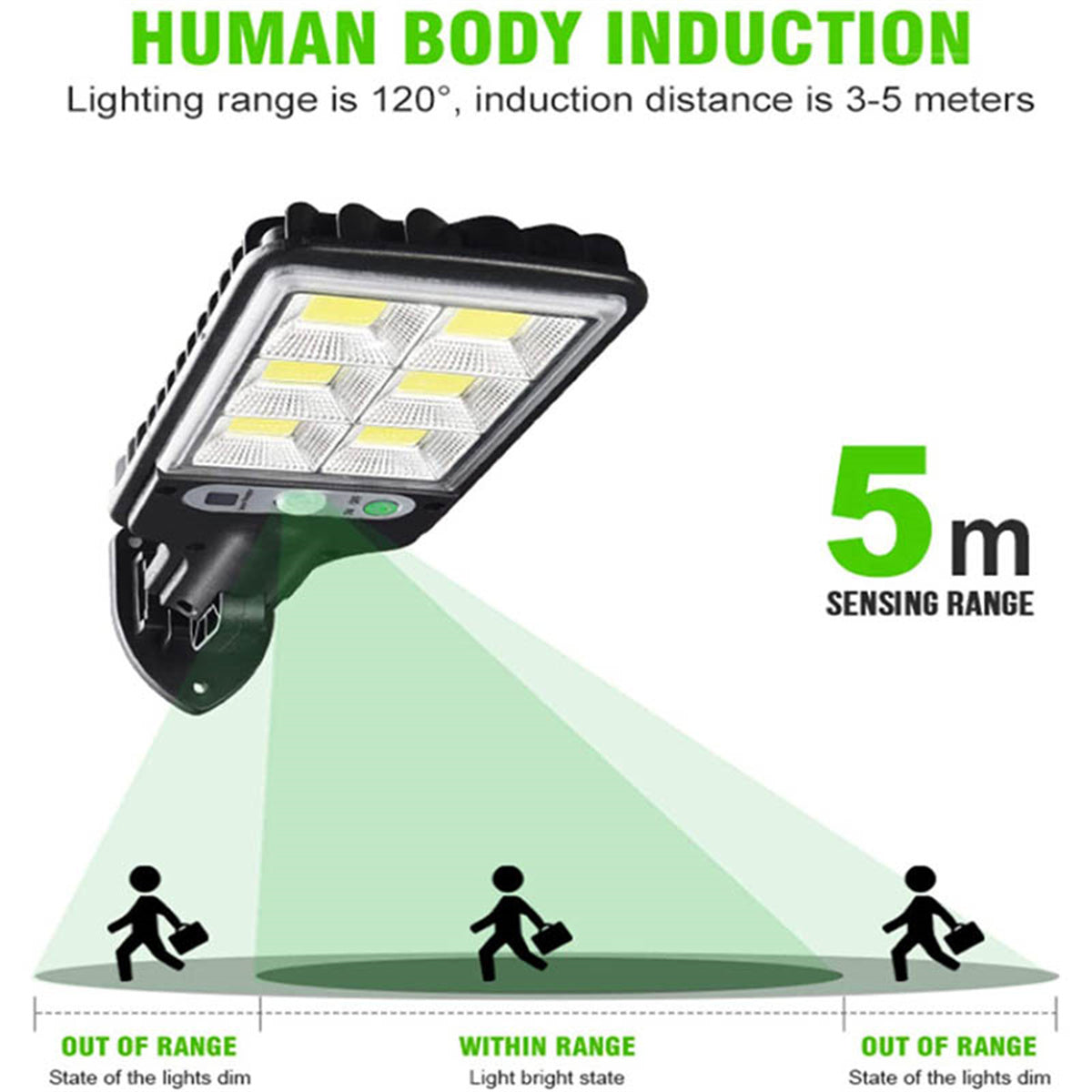 4 Pack Solar Street Lights Outdoor, 1200W Outdoor LED Motion Sensor Flood Light, Dusk to Dawn Solar Security Lights Spotlights for Garden Patio Path Yard
