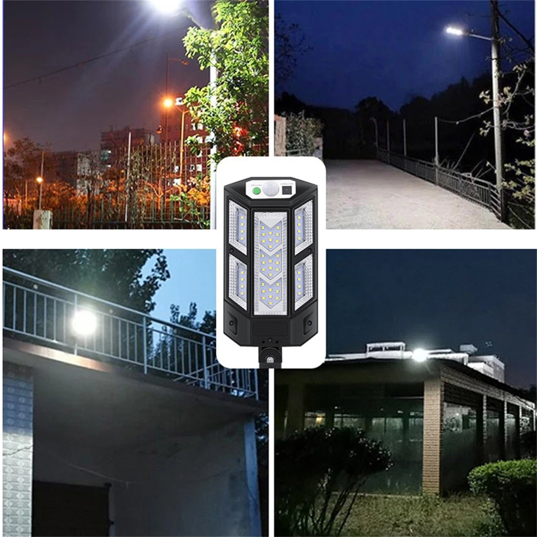 Solar Street Light Waterproof, Outdoor Motion Sensor Flood Light with Remote Control, Dusk to Dawn Security Street Light for Yard, Garden, Patio, Porch