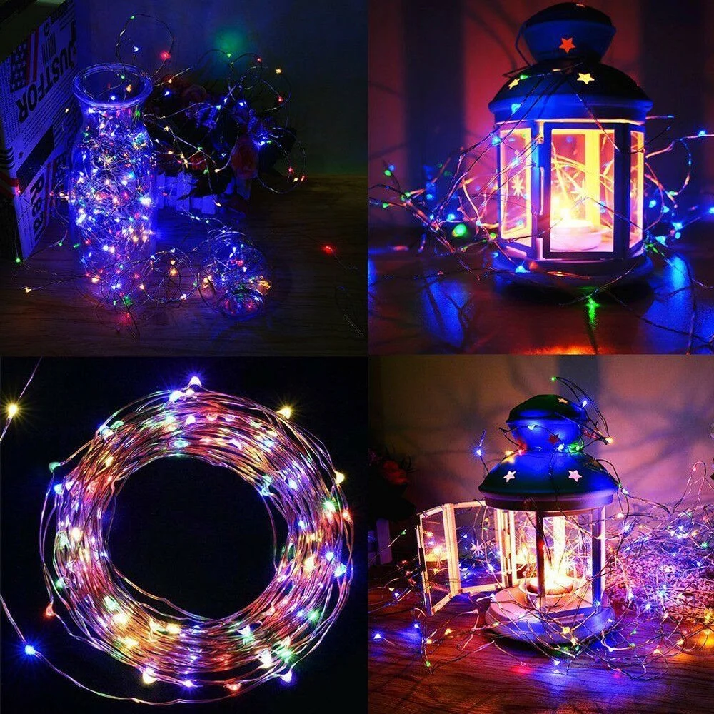Solar String Lights Oudoor Waterproof, 98.4 Ft 300 LED Christmas Fairy Lights with 8 Lighting Modes for Garden Patio Home Yard Tree Party(Multicolor)