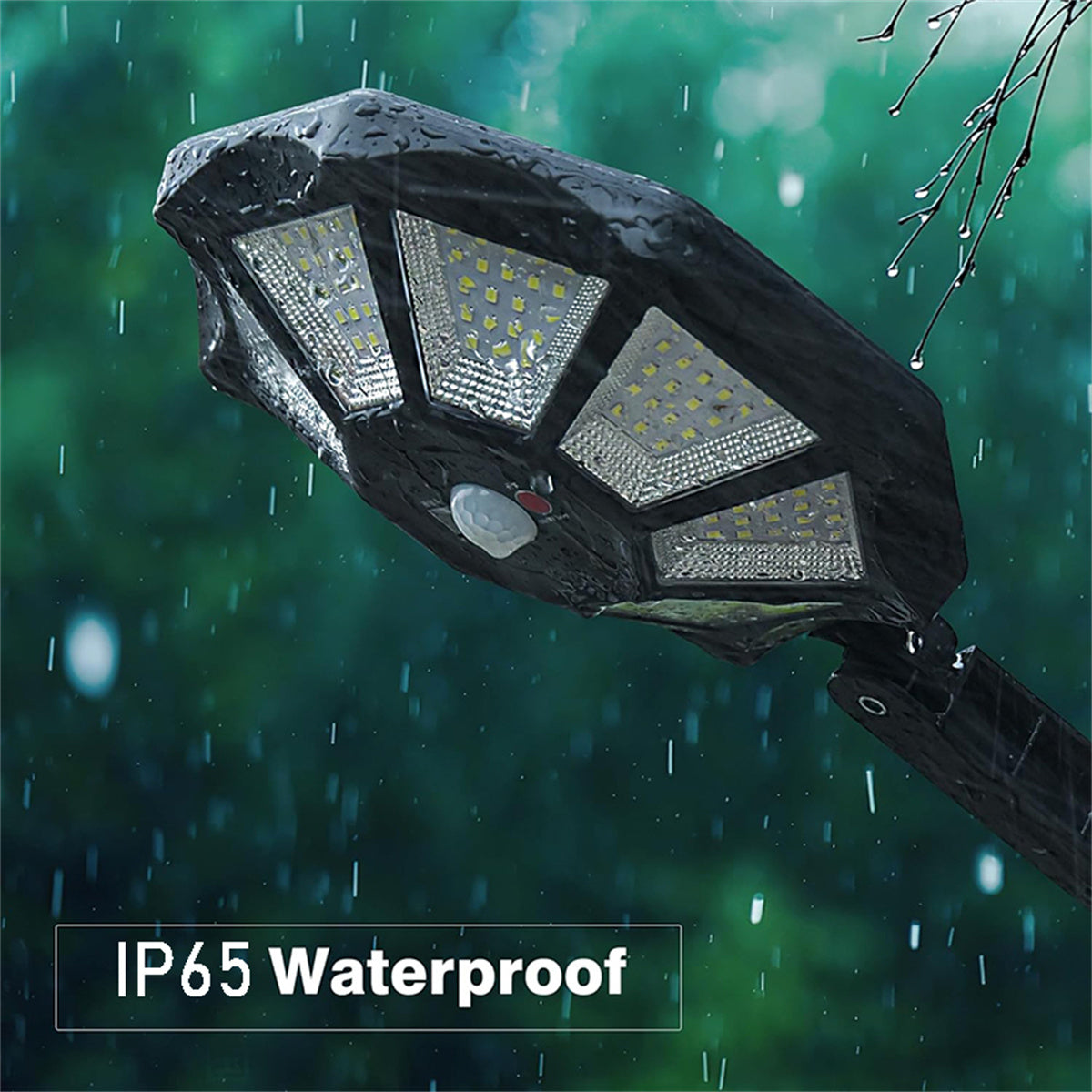Solar Street Lights Outdoor, Motion Sensor Solar Flood Street Lights, Outdoor Dusk to Dawn Solar Lights for Garden Yard Path Patio, IP66 Waterproof
