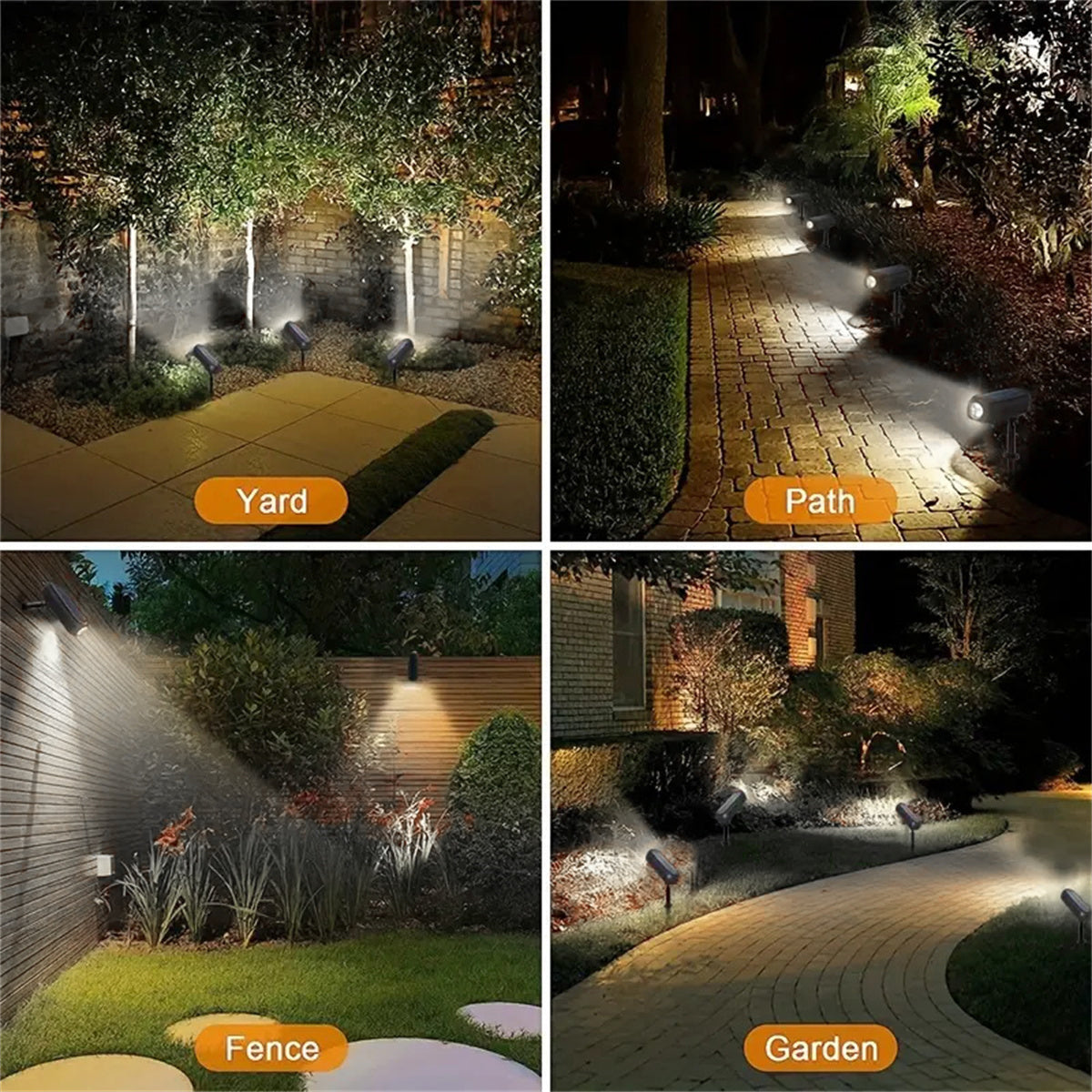 Solar Lights Outdoor, 2 Pack Solar Powered Landscape Spotlights Waterproof, Ourtdoor Spot Lights Stake Lights for Garden Walkway Yard Porch Pool