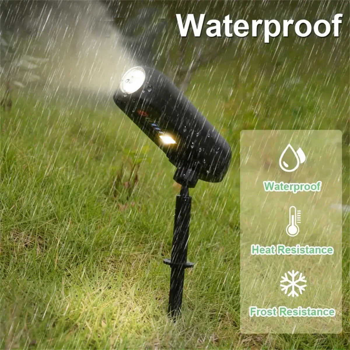 Solar Lights Outdoor, 2 Pack Solar Powered Landscape Spotlights Waterproof, Ourtdoor Spot Lights Stake Lights for Garden Walkway Yard Porch Pool