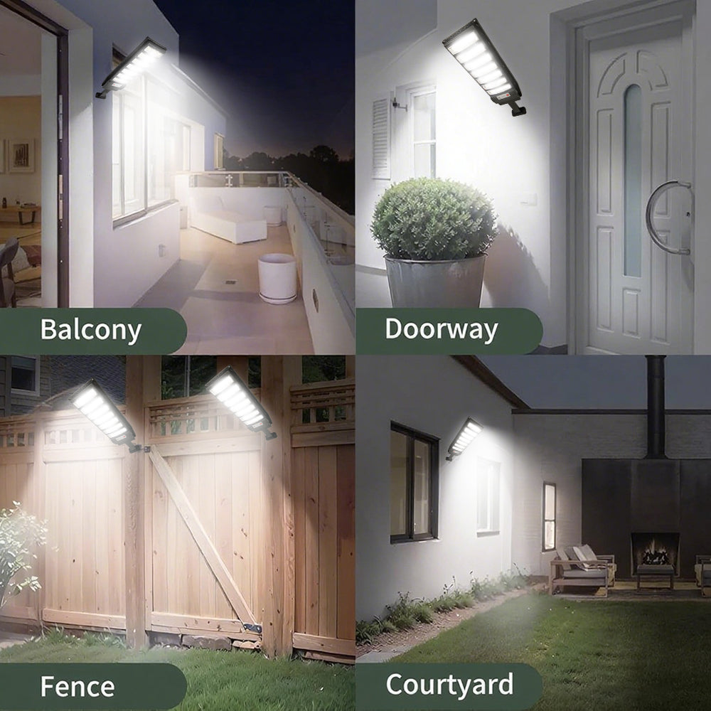 80000LM Solar Street Lights Outdoor, Solar Street Lights Dusk to Dawn, Motion Sensor Solar Flood Security Lights Waterproof, Outdoor Solar Lights for Patio Garage Courtyard