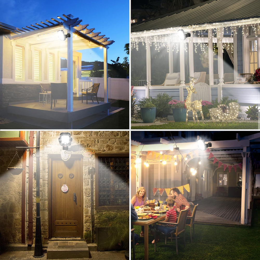Solar Street Lights Outdoor, 2 Pack 6500K Motion Sensor Solar Lights Outdoor Waterproof Lamparas Luces Solares para Exteriores Dusk to Dawn Lighting for Yard Path
