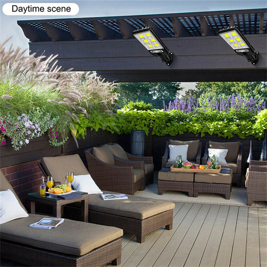 4 Pack Solar Street Lights Outdoor, 1200W Outdoor LED Motion Sensor Flood Light, Dusk to Dawn Solar Security Lights Spotlights for Garden Patio Path Yard