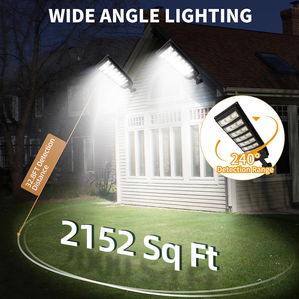 80000LM Solar Street Lights Outdoor, Solar Street Lights Dusk to Dawn, Motion Sensor Solar Flood Security Lights Waterproof, Outdoor Solar Lights for Patio Garage Courtyard