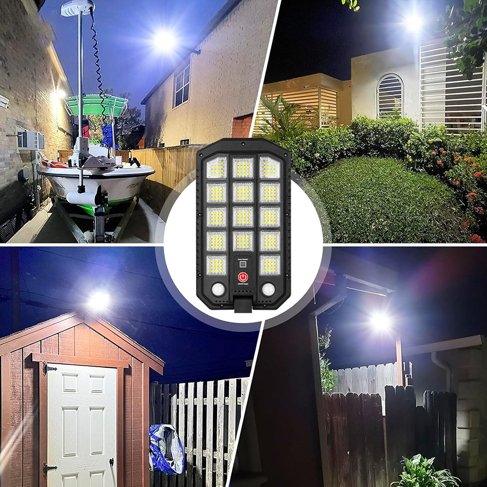 Super Bright Solar Street Lights, 5500LM Motion Sensor Solar Outdoor Lights, Waterproof Security Flood Lights, Dusk to Dawn Solar Lights for Outside Garden Yard Patio