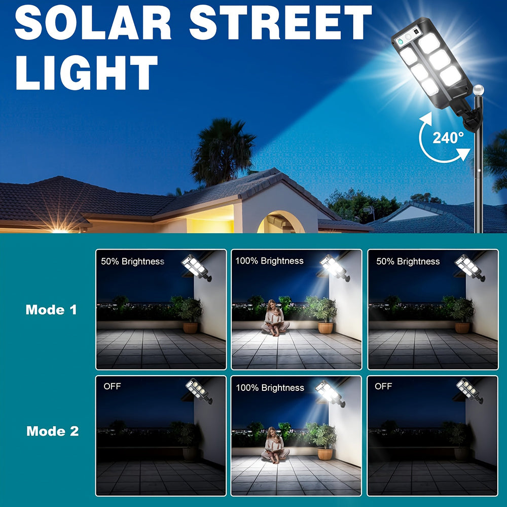 Solar Lights Outdoor Motion Sensor, 2 Pack Solar Street Lights Outdoor Waterproof, Dusk to Dawn Solar Security Flood Lights with Remote Control for Yard, Entryway Garage, Porch