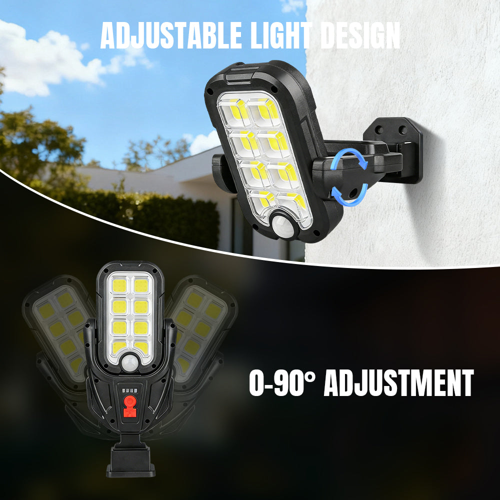 Solar Street Lights Outdoor, 2 Pack 6500K Motion Sensor Solar Lights Outdoor Waterproof Lamparas Luces Solares para Exteriores Dusk to Dawn Lighting for Yard Path
