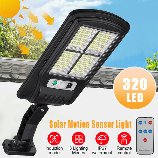 2 Pack Solar Street Lights Outdoor, 3800LM Motion Sensor Flood Lights with Remote Control, Dusk to Dawn Security LED Solar Street Light for Yard, Garden, Patio, Porch