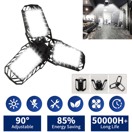 IRTTO Adjustable 220W LED Plug Garage Ceiling Shop Light Fixtures